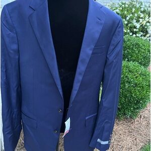 Hickey Freeman Blue Blazer 40L 100% Wool. NEW $100